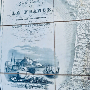 carte routière de la France dédiée aux souscripteurs du guide pittoresque 1836