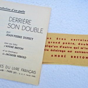 surréalisme DUPREY (Jean-Pierre). Derrière son double
