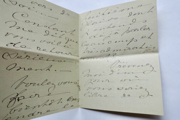 Anna de Noailles lettre autographe manuscrite & signée – Image 3