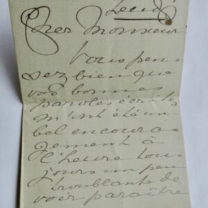 Anna de Noailles lettre autographe manuscrite & signée
