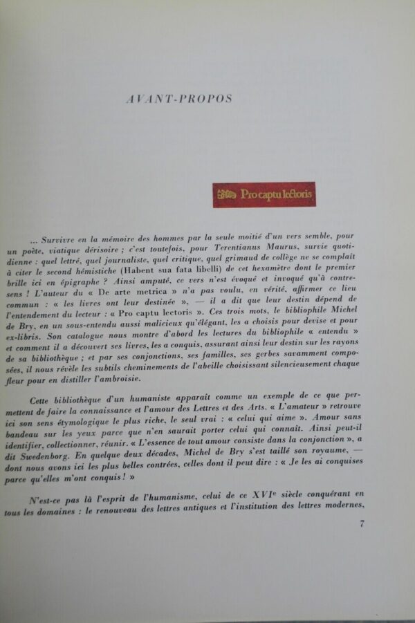 BIBLIOTHEQUE D'UN HUMANISTE Blaizot 1966 – Image 13