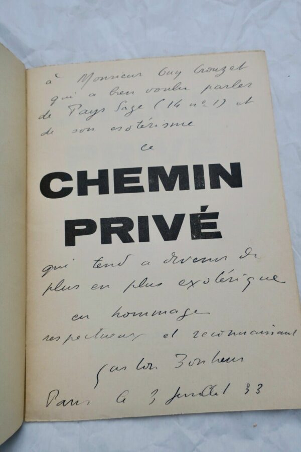 BONHEUR (Gaston) Chemin privé GUEGUEN (Pierre)  Vénus sous le vent DEDICACES – Image 7