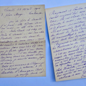 Barbey d'Aurevilly Baronne de Bouglon  belle lettre autographe signée