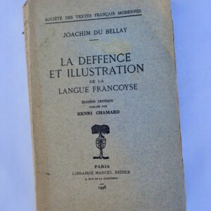 Bellay différence et illustration de la langue françoise