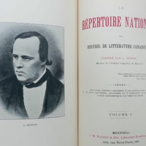 CANADA Huston Le Répertoire national ou Recueil de littérature canadienne 1893