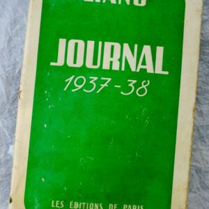 CIANO (COMTE) JOURNAL 1937-38