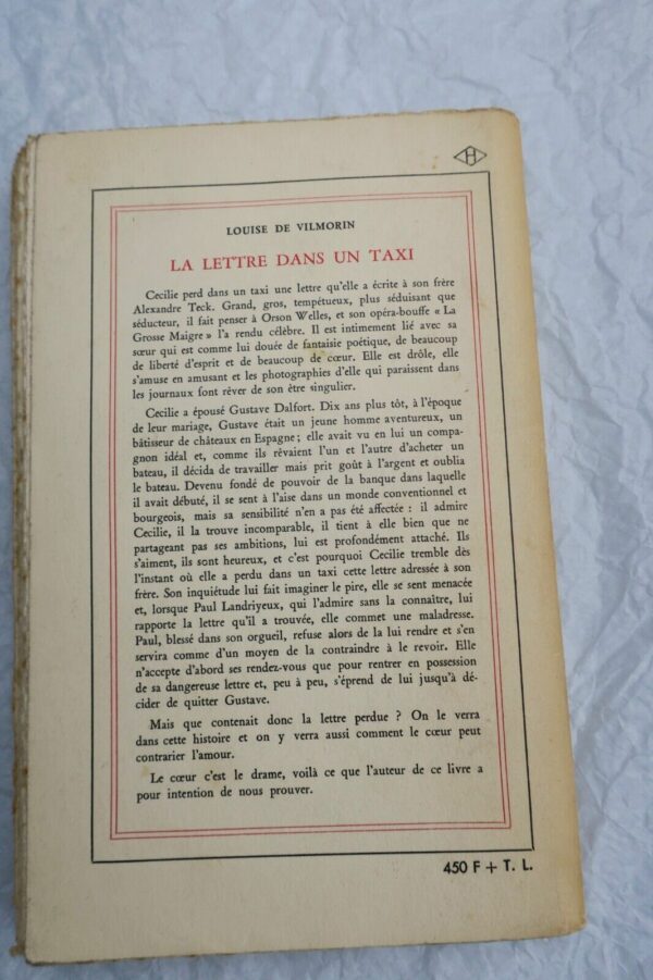 DE VILMORIN, Louise La lettre dans un taxi – Image 3