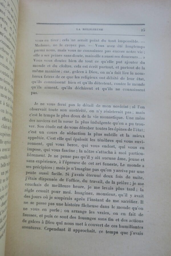 DIDEROT (Denis) L'Oeuvre de DIDEROT . Deuxième Partie : LA RELIGIEUSE 1920 – Image 7