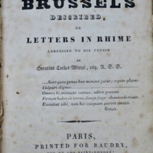 English Society In Brussels Described, Or Letters In Rhime  1825