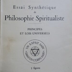 Essai synthetique de philosophie spiritualiste -principes et lois universels 