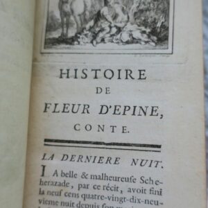HAMILTON comte Antoine Histoire de Fleur d'Epine 1749