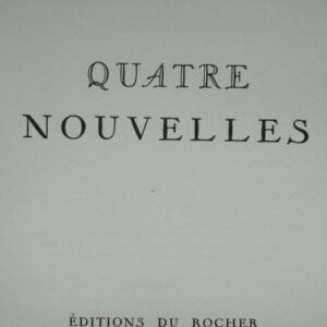 HENRIOT (Emile). Quatre nouvelles , sur pur fil    1944