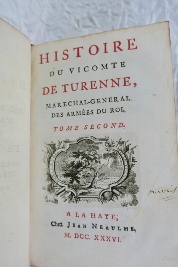 Histoire du Vicomte de Turenne, maréchal-général des Armées du Roi 1736 – Image 4