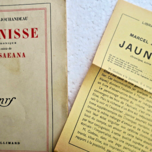 JOUHANDEAU (Marcel) Jaunisse, chronique suivie de Elisaeana + dédicace
