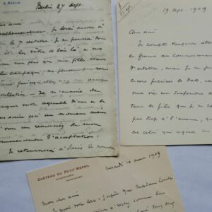 Jules Cambon 3 belle lettres autographes manuscrites
