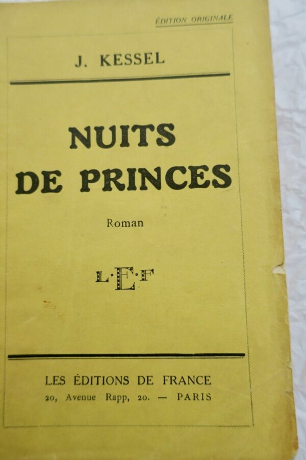 KESSEL (Joseph). Nuits de Princes EO