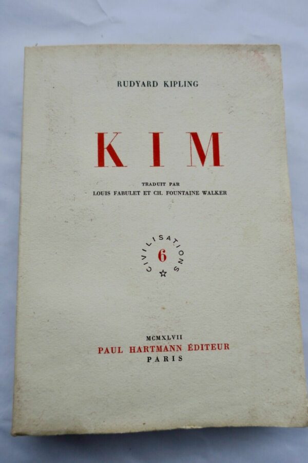 KIPLING (Rudyard) KIM 1947 vélin