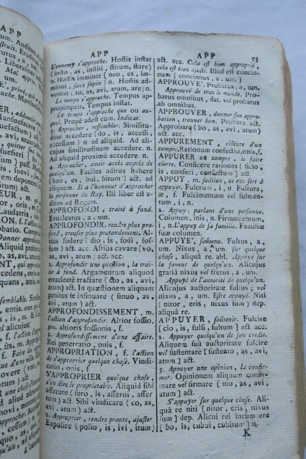 Le Petit Apparat Royal, ou Dictionnaire françois et latin 1766 dic-géographie – Image 6