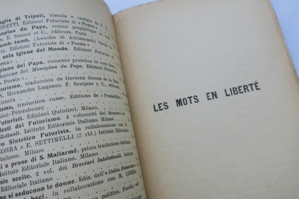 MARINETTI Les Mots en Liberté Futuristes 1919 – Image 8