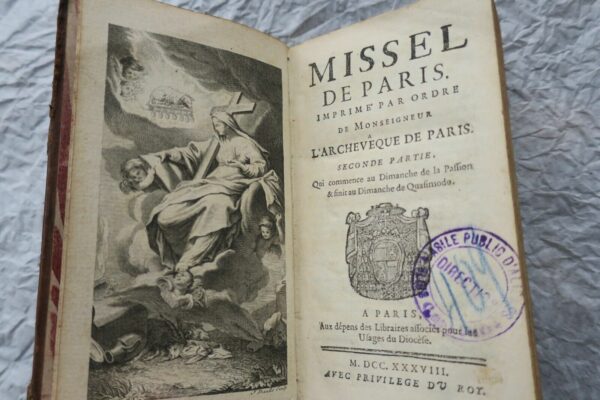 MISSEL DE PARIS Imprimé par ordre de Monseigneur l'Archevêque de Paris 1738 – Image 7