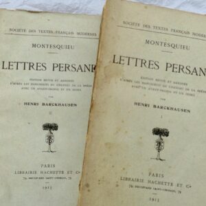 MONTESQUIEU (PAR BARCKHAUSEN HENRI) LETTRES PERSANES 1913