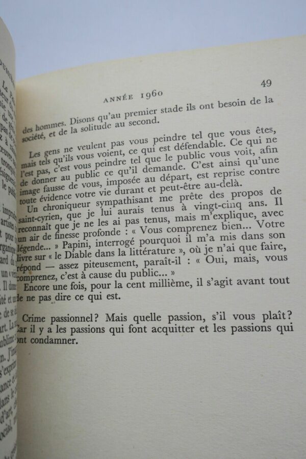 MONTHERLANT (Henry de) Va jouer avec cette poussière (Carnets 1958-1964) S.P. – Image 6