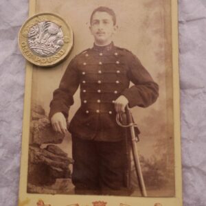 Militaire  vers 1880 6,5 x 10 cm.