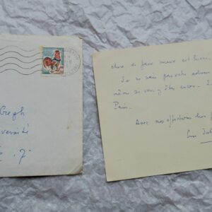 Mme Jules Romain lettre autographe manuscrite & signée