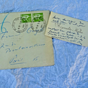 PROUST Reynaldo Hahn carte signée