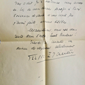 Pierre Lyautey belle lettre autographe manuscrite
