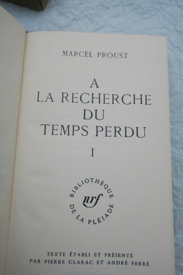 Proust, Marcel A la recherche du temps perdu PLEIADE 1954 – Image 4