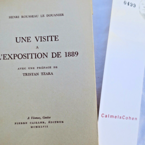 ROUSSEAU Le Douanier TZARA Tristan (préface) Une visite à l'exposition BRETON