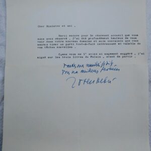 Robert Debré lettre signée