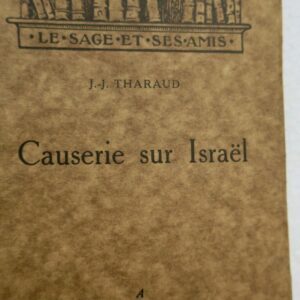 THARAUD Causerie sur Israël  ex. papier Madagascar