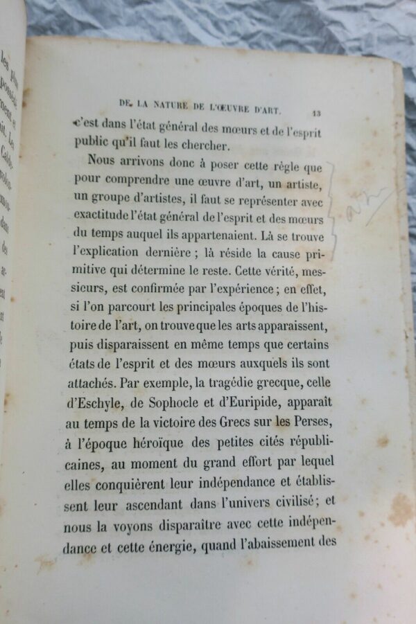 Taine - Philosophie de l'art 1865 – Image 6