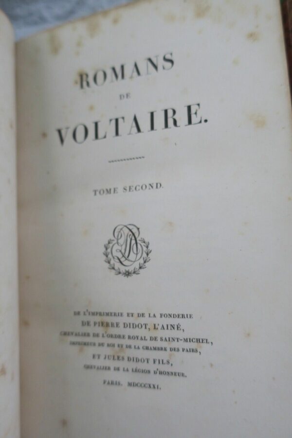 Voltaire  Romans 1821 sur vélin – Image 5