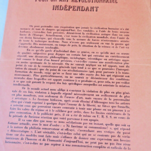 surréalisme POUR UN ART RÉVOLUTIONNAIRE INDEPENDENT Trotsky Breton 1938 Mexico