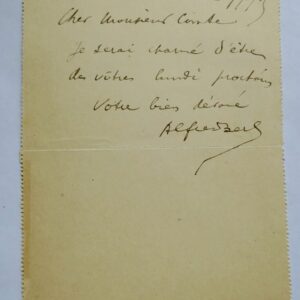 Alfred Berl lettre autographe manuscrite