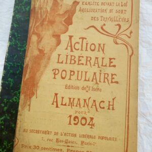 Almanach 1904 Action Libérale populaire (politique)