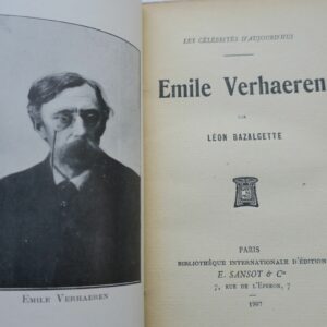 BAZALGETTE (Léon). Emile Verhaeren + dédicace