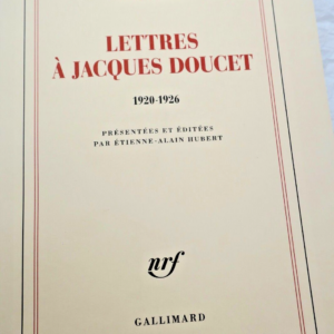 BRETON, André Lettres à Jacques Doucet : 1920-1926 Gallimard