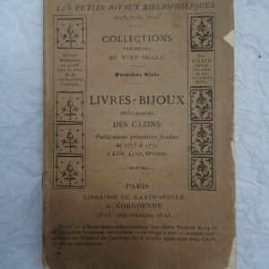 CAZIN - BIBLIOGRAPHIE Livres-bijoux précurseurs des Cazins
