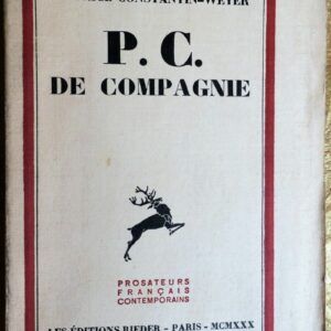 Constantin-Weyer Maurice P.C. de compagnie EO 1930