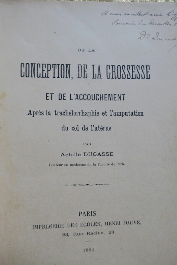 De la conception, de la grossesse et de l’accouchement apre?s la trache?lorr..