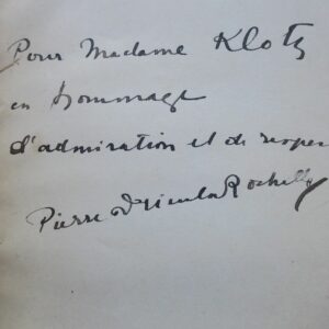 Drieu La Rochelle Pierre Interrogativo 1917 + dedica