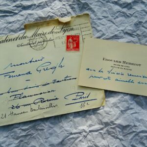 Ed. Herriot lettre autographe
