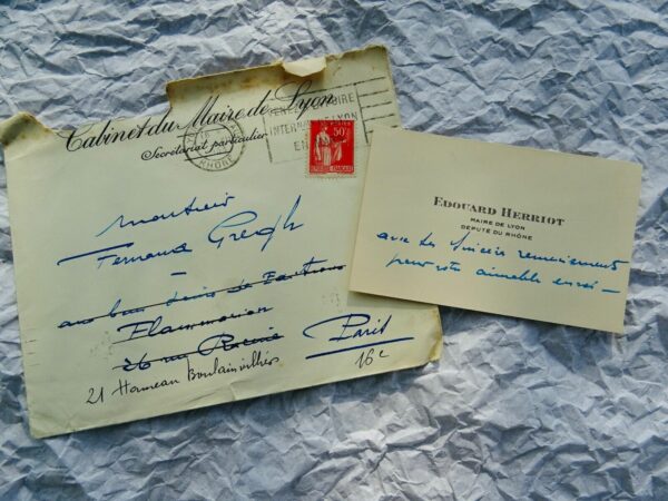 Ed. Herriot lettre autographe
