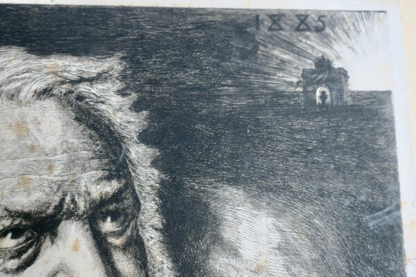 Hugo Victor HUGO eau-forte 39,5 x 26,5 cm