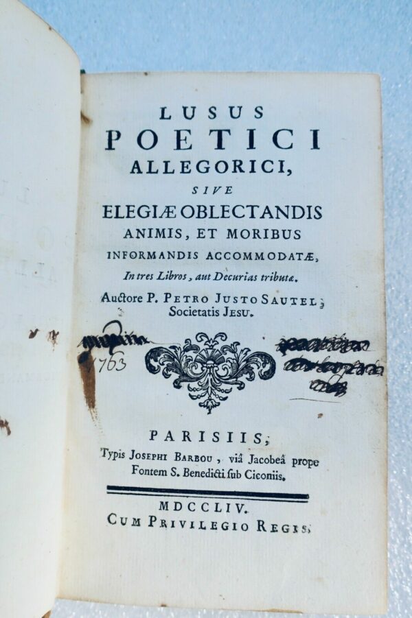 Lusus poetici allegorici, sive elegiae oblectandis 1754 – Image 9