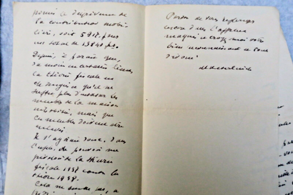 MAETERLINCK 3 lettres autographes manuscrites & signées – Image 5